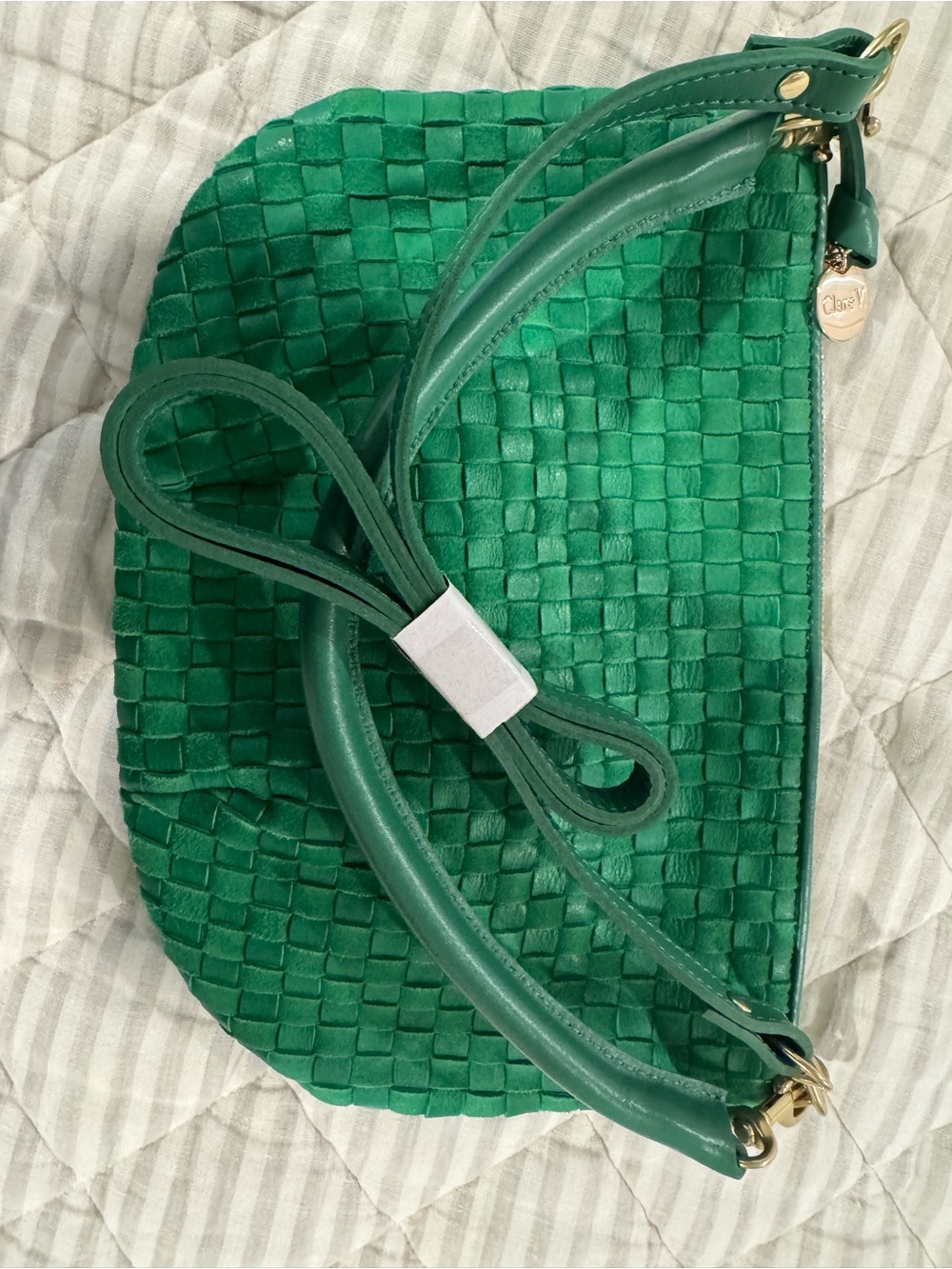 Clare V Petite Moyen Messenger Bag Grass - Picture 8 of 8